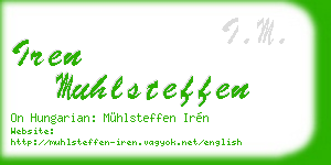 iren muhlsteffen business card